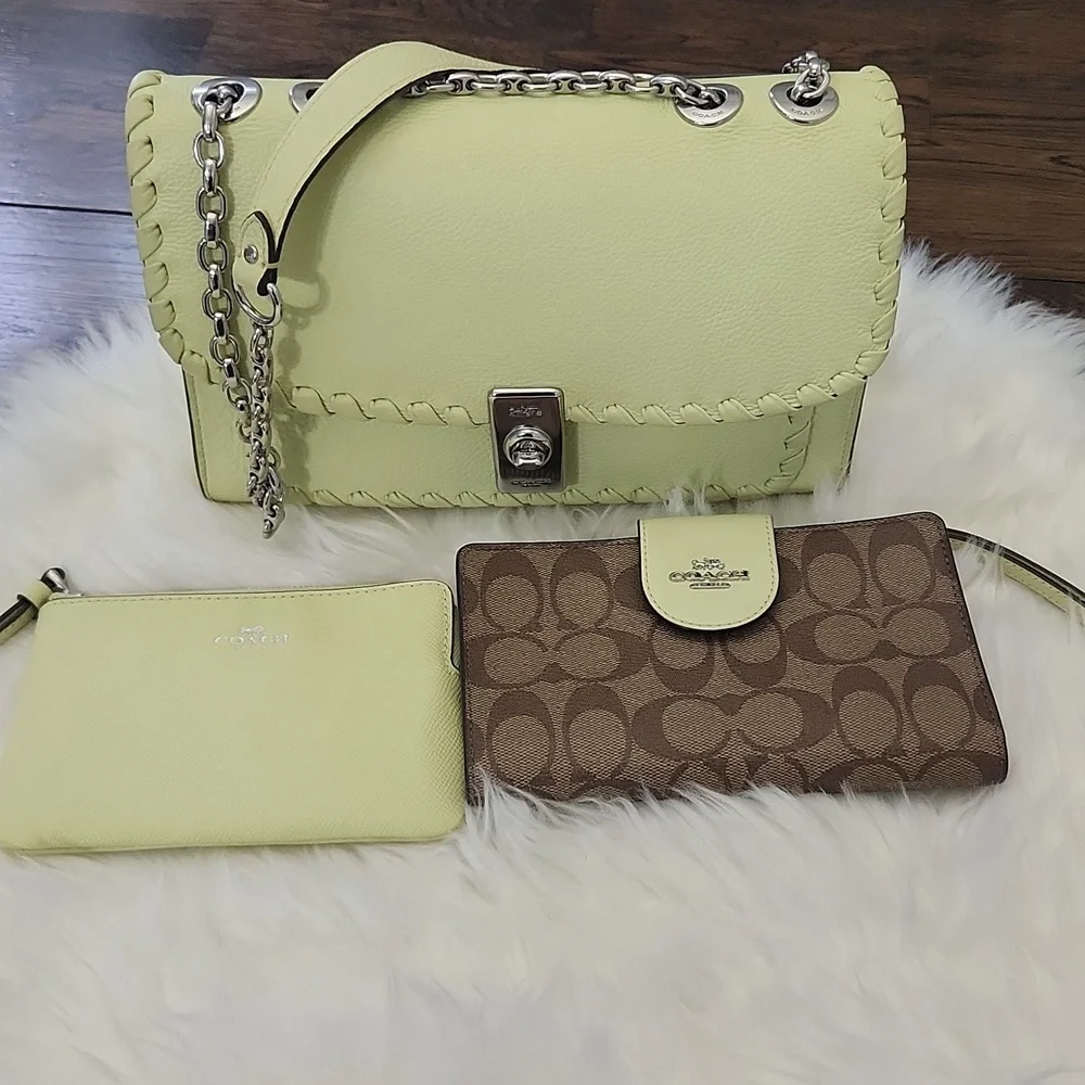 NWT. Coach Lane whipstitch shoulder bag and accessories - Picture 16 of 16